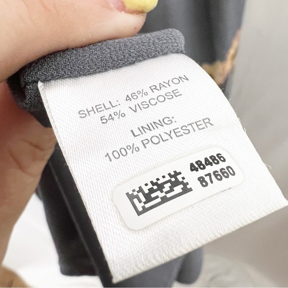 Privacy Pleaae Floral Gray Ruffle Wrap Dress - Picture 6 of 6